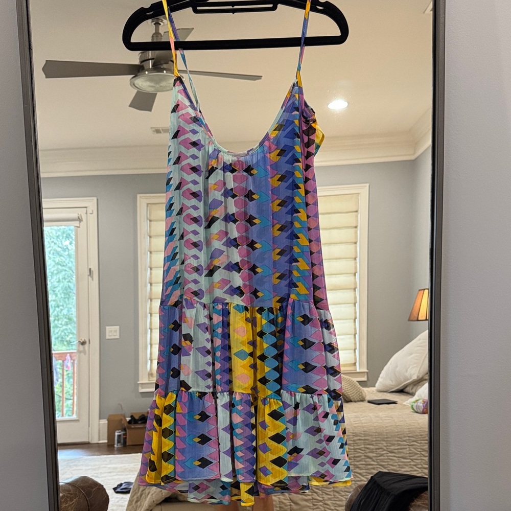 Colorful Geometric Patterned Mini Dress - Picture 6 of 9